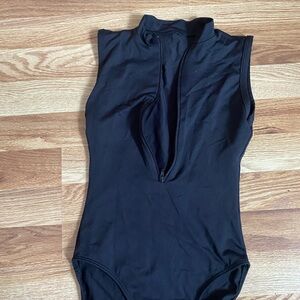 Black Sleeveless Kids One Piece